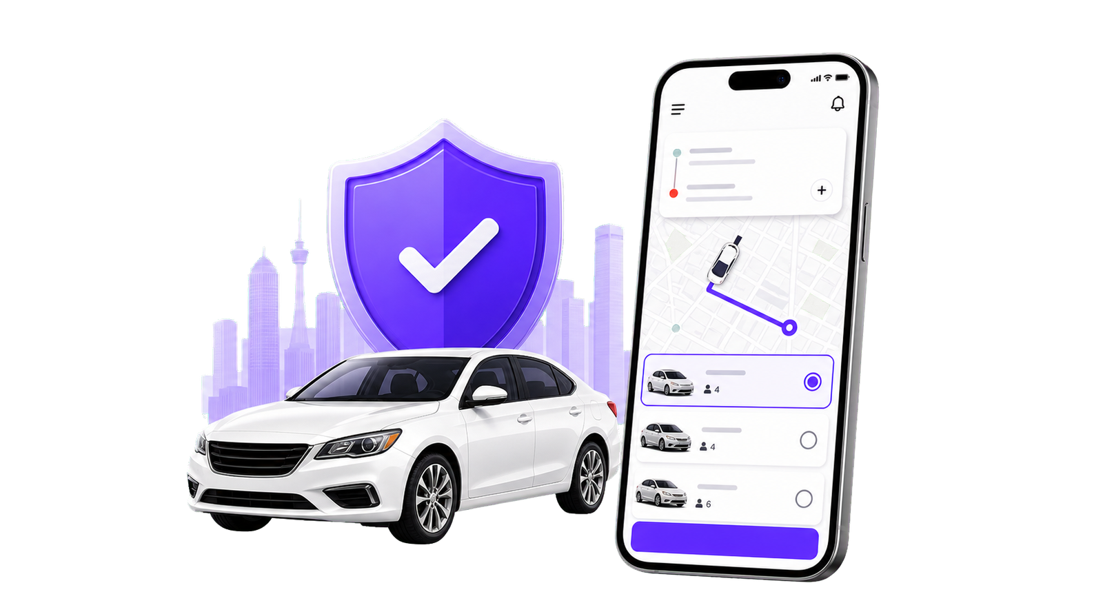 Fleetman Pro safety shield, car and app tracking preview